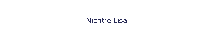 Nichtje Lisa